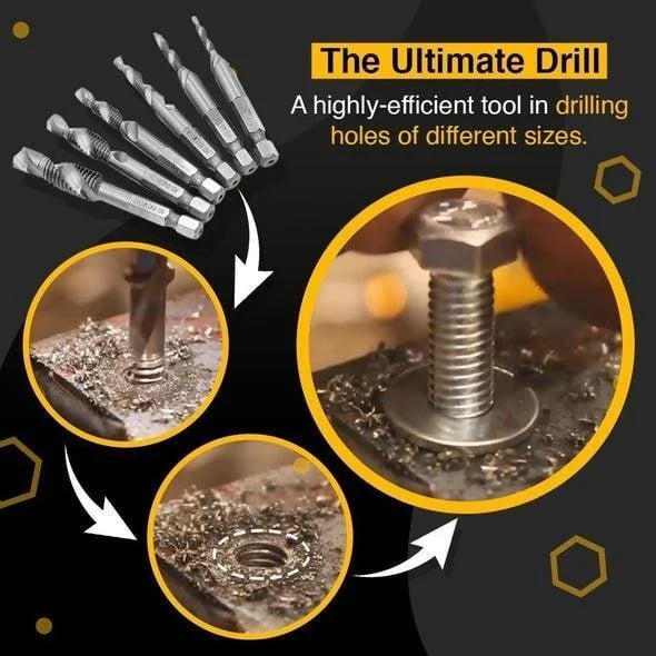 (🔥HOT SALE NOW-48% OFF) --Thread Tap Drill Bits 6PCS Set