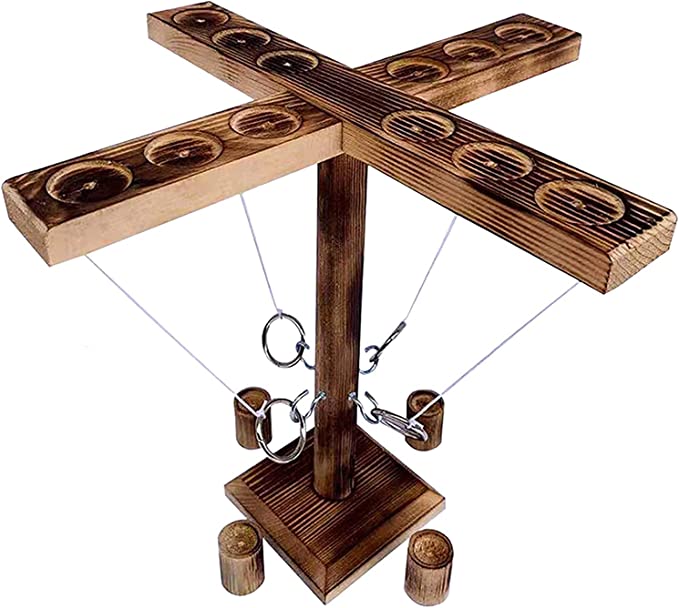 (🎯2024 HOT SALE- SAVE 48% OFF)Wooden Ring Hook Tossing Party Games(BUY 2 GET FREE SHIPPING)