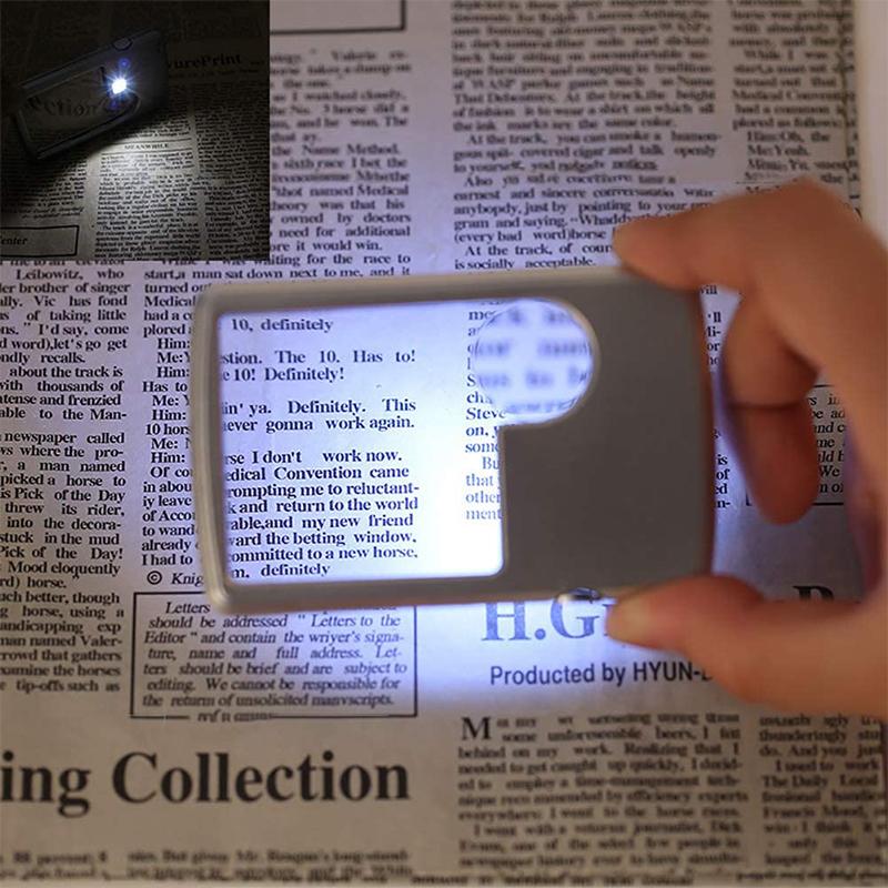👍LED Card Type Magnifier For Reading