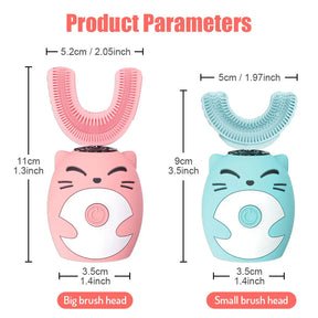 360 Degrees U-shaped Smart Electric Toothbrush Kids Children Electric Toothbrush Silicone Automatic Ultrasonic Teeth Tooth Brush