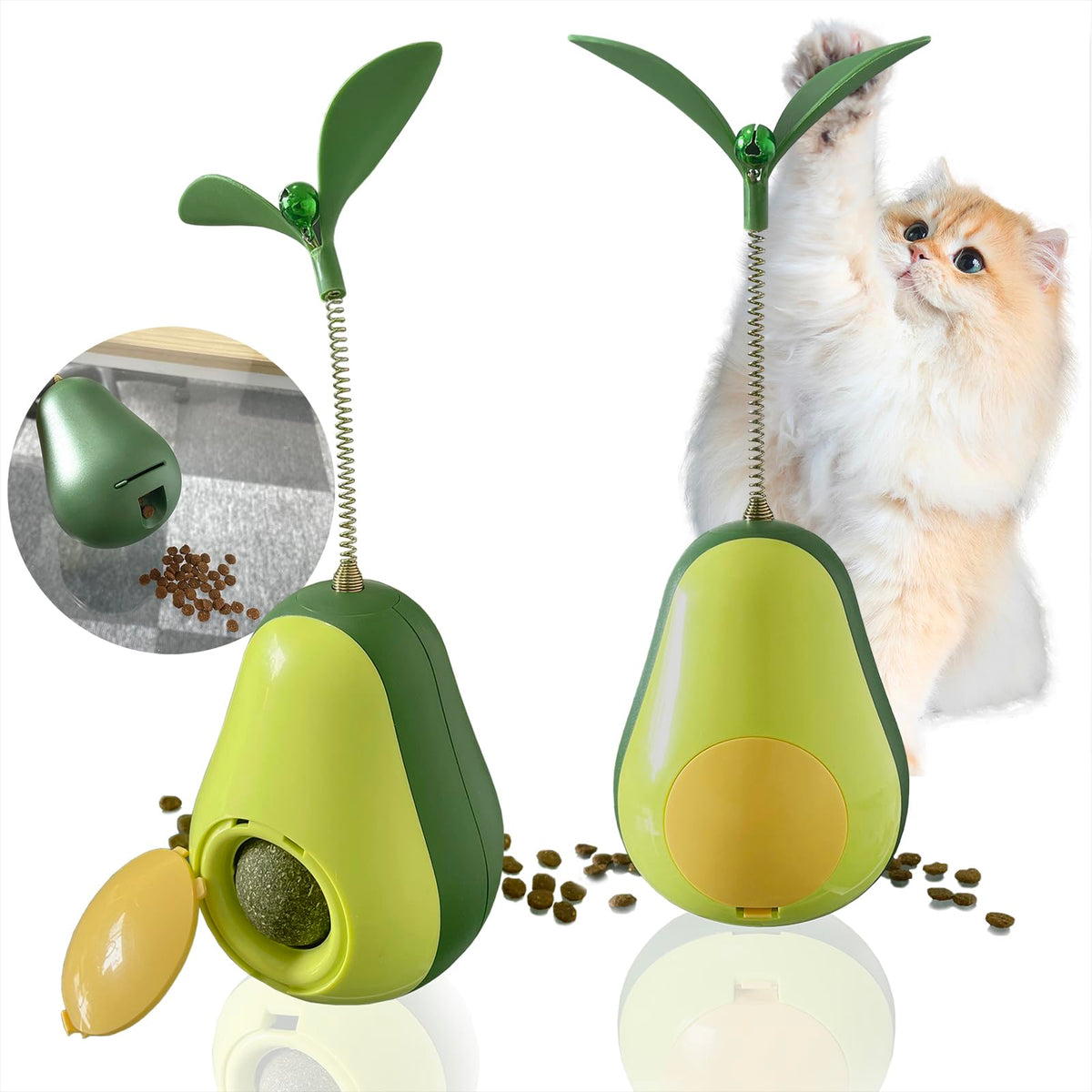 Avocado Treat Dispensing Catnip Toy