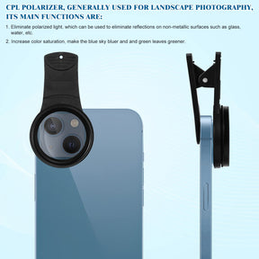 Mobile Phone MotorLens Polarising Clip-On Filter