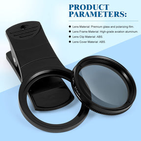 Mobile Phone MotorLens Polarising Clip-On Filter