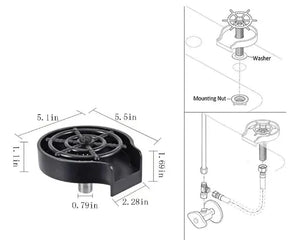 Automatic Glass Rinser - Powerful Cup Washer for Kitchen Sink, Stainless Steel Baby Bottle Cleaner Sinks Attachment